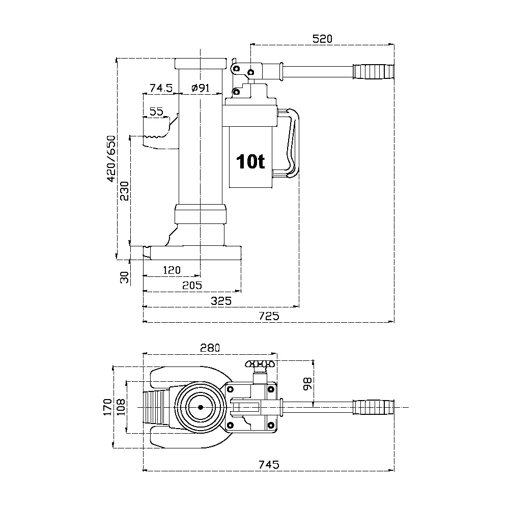 Podnosnik hydrauliczny slupkowy 10T.webp